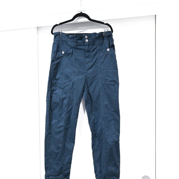 Veronica Beard Size 32 High Rise Karter Straight Leg Pant Navy Blue - Picture 3 of 9